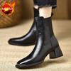 Fashion Moccasin Brown Booties Zip Retro Style Autumn Ankle Boots for Women Designer Luxury New In Pu Fashion 2025 Y2k Woman Short Shoes