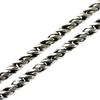 Silver 925 Cut Rope Necklace Chain for Men Length Smoked Silver [Silver One] [Width 1.8mm 55cm] (Thin, Finish)
