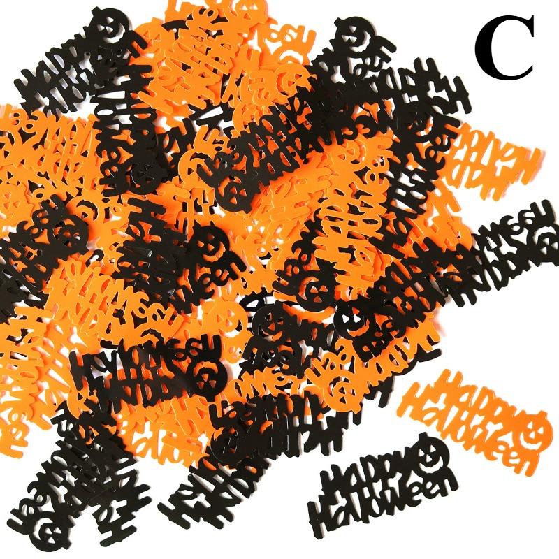 

15g Halloween PVC Table Confetti Spider Web Pumpkin Bat Skeleton Sequin for Halloween Party Bar Haunted House Decor Supplies C-15g