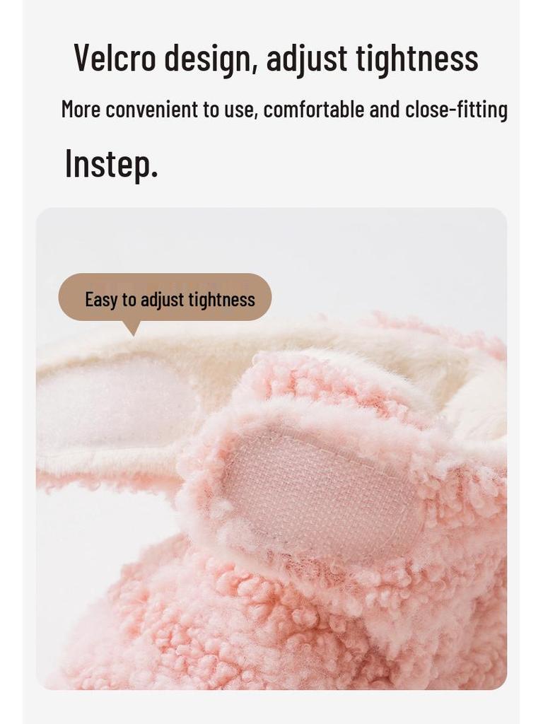 Winter Velvet Baby Shoe Socks: Soft, Thickened, Warm, Anti-Drop, Cotton Protection for Newborns and Toddlers
