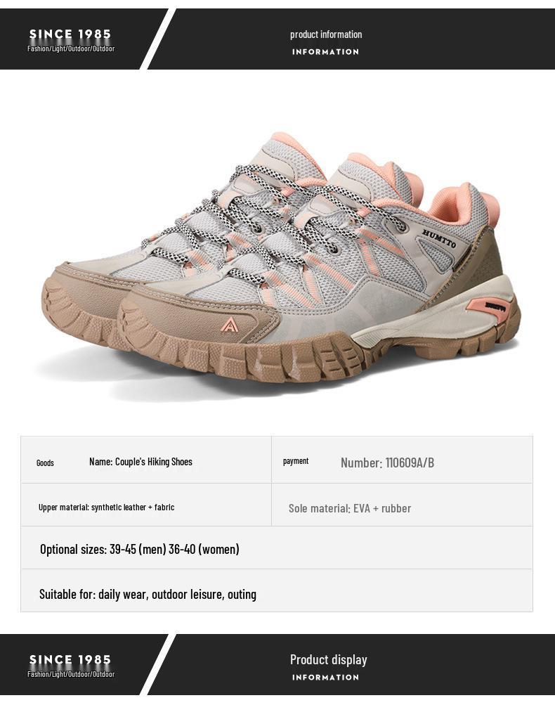 Hantu Women's Spring/Autumn Water-Repellent Non-Slip Lightweight Hiking Shoes