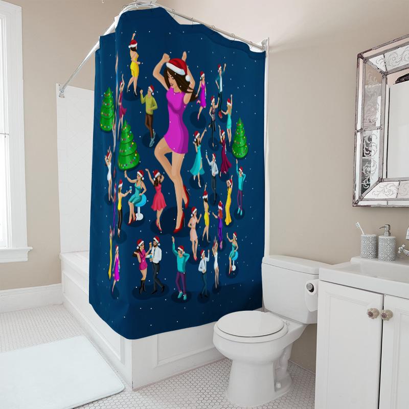 Tu Dance Party Shower Curtain Festive Disco Night Dancefloor Backdrop Home Decor Modern Abstract Art Bathroom Decoration Unique