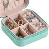 Travel Jewelry Case Exquisite Large Capacity Scratch Resistant Portable Jewelry Organizer Box for Outdoor Travel Blue