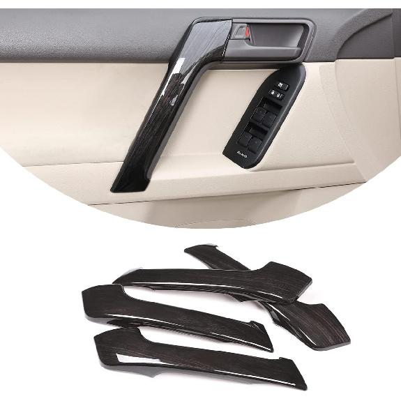 ABS Car Interior Door Handle Trim 4PS Fit for Toyot@ Land Cruiser Prado FJ150 150 2010 2011 2012 2013 2014 2015 2016 2017 2018 2019 Interior Car