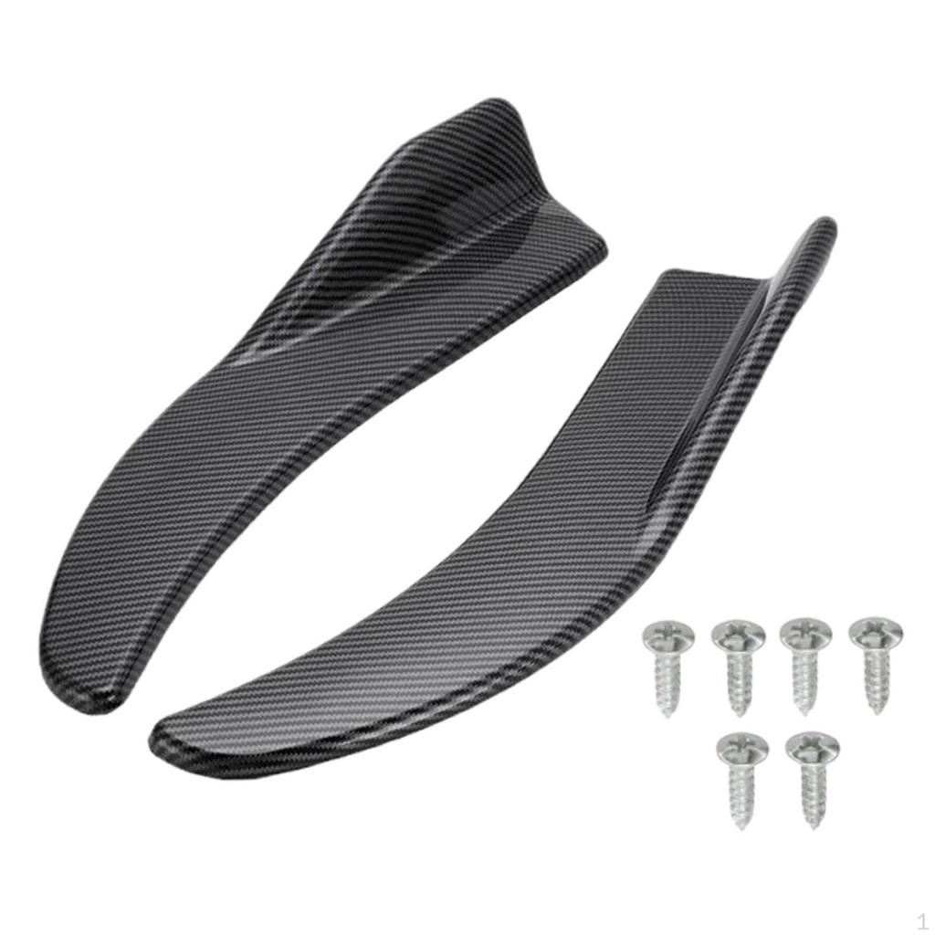 1 Pair Car Front Rear Corner Spoiler Accessories Easy To Install Diffuser Splitter Anti Scratch