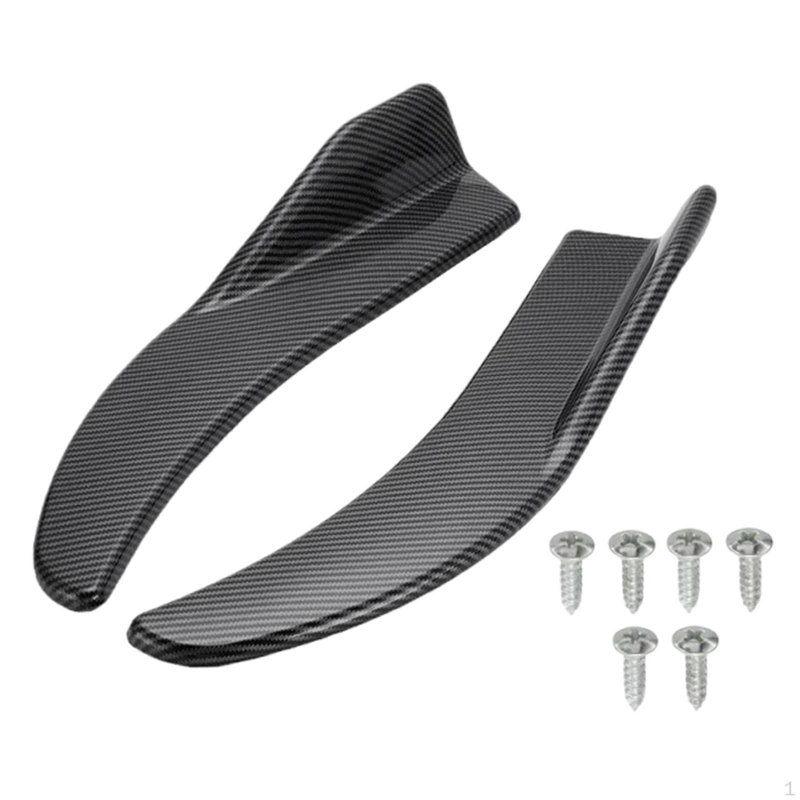 

1 Pair Car Front Rear Corner Spoiler Accessories Easy to Install Diffuser Splitter Anti Scratch Carbon Fiber