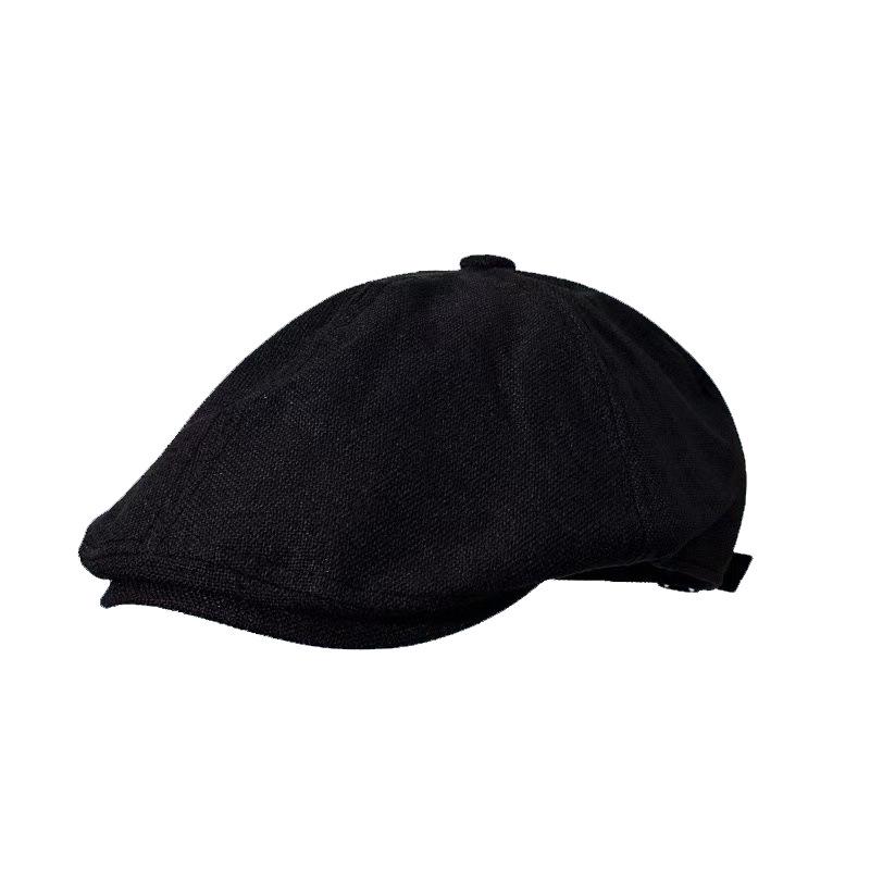 Унисекс Японская Ретро Хлопково-Льняная Кепка-Восьмиклинка - Высококачественная Универсальная Берет-Утконос Художника Adjustable Size
