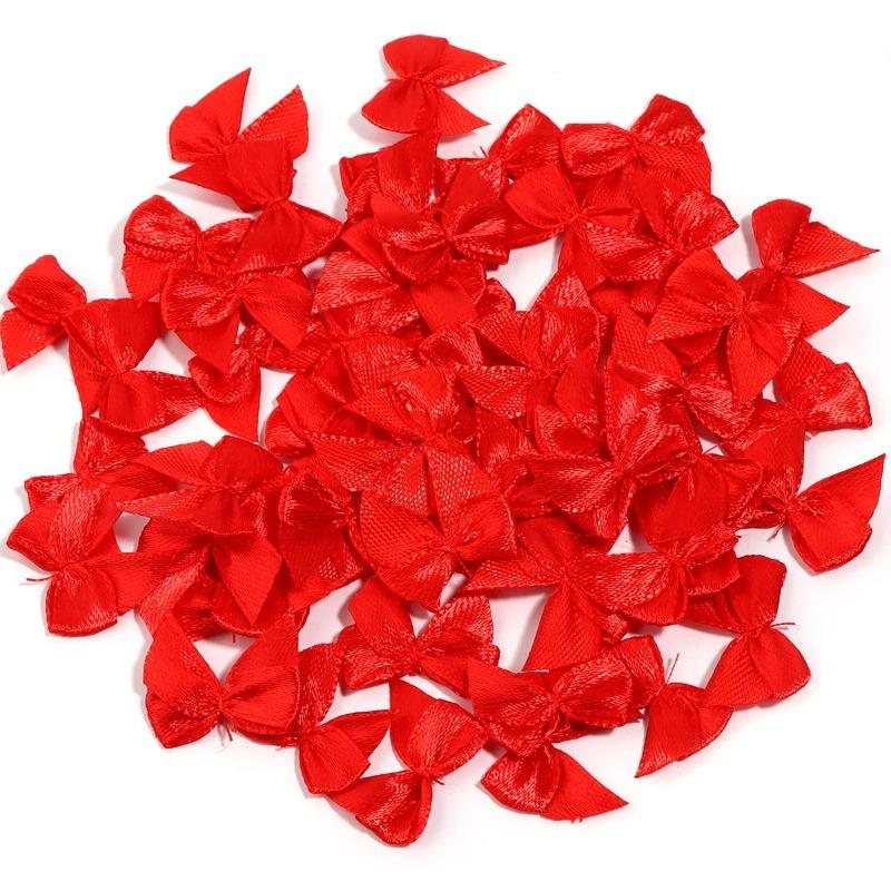 100 Pcs/set Princess children's bow tie clothing headdress accessories DIY accessories polyester thread tie mini bow tie