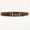 Retro Double Ring Snaffle Buckle Suede Belt for Women - Versatile Waist Cincher Accessory