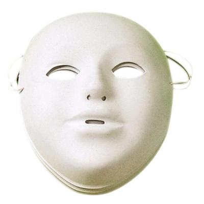 MégaCréa DIY - White Plastic Children's Masks 15 X 18 Cm X 5 Pieces