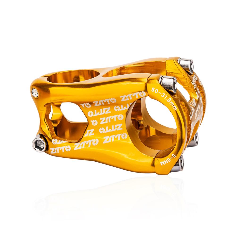 ZTTO Ultra Light MTB Stem 50mm 31.8mm 0° CNC High-Strength Stem for Enduro XC AM FR Bicycle Parts золотой