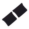 2pcs Earphone Pouch PU Leather Black Auto Elastic Closure Portable Earbud Storage Bag for Coin Key USB Drive Jewelry