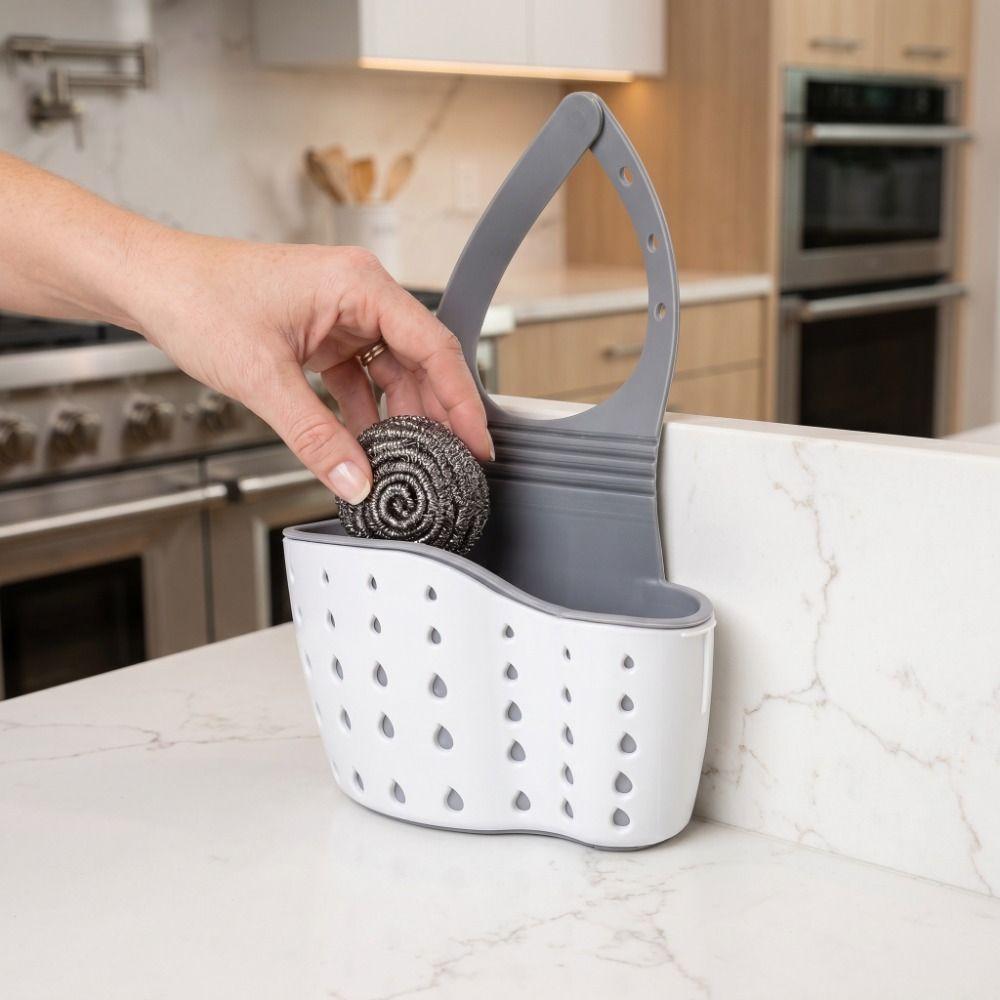 Soap Sponge Shelf Hanging Drain Basket Space Saving Kitchen Storage Basket Kitchen Holder Home