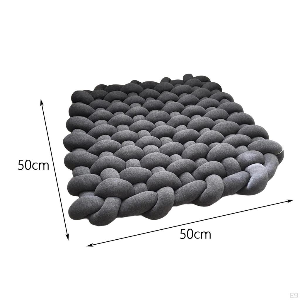 Decorative Knit Blanket ,Throw warm Mat ,Thick Soft Crochet blanket, Knitted Yarn for Lounge