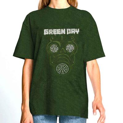 Green Day Gas Mask T-Shirt Green New