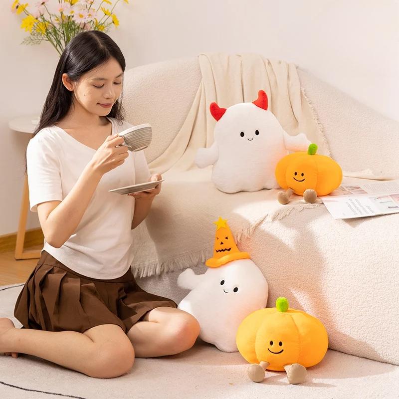 Nová kreativní vánoční dýňová plyšová panenka s výrazem dýně, zábavná plyšová hračka pro chlapce a dívky, halloweenské dárky