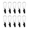 - 10Pcs Camping Tent Tarp Clips with Carabiner Hook for Awnings Canopies (Silver