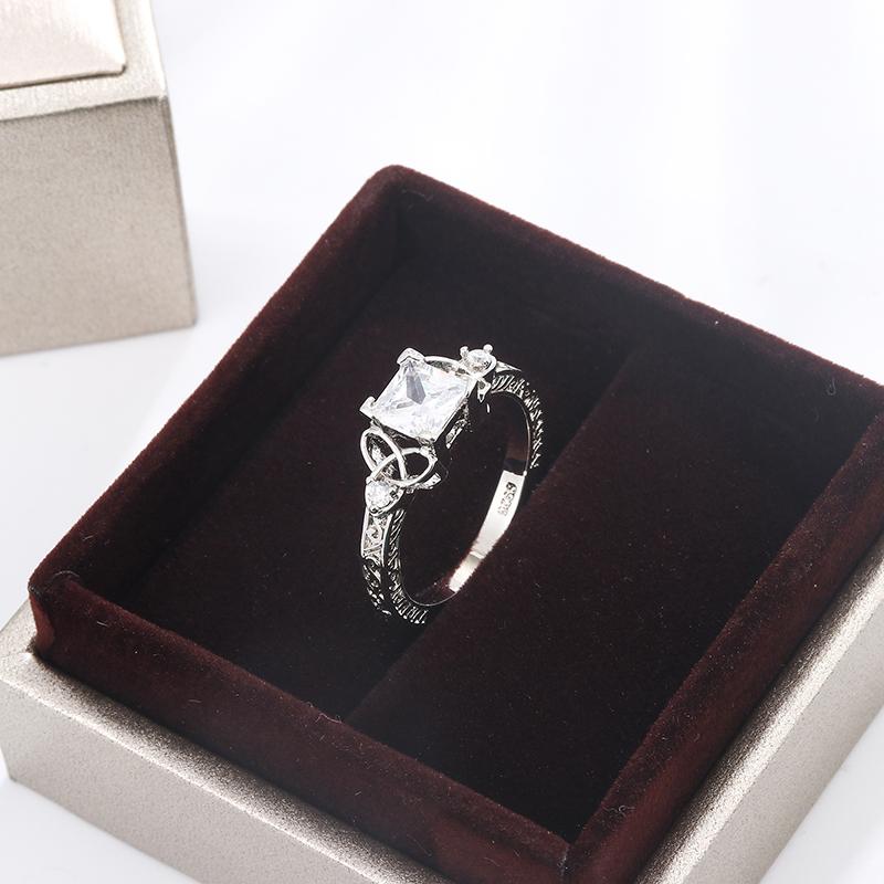 Novo anel para mulheres clássico brilhante AAA zircão anel moda jóias aniversário presente noivado jóias