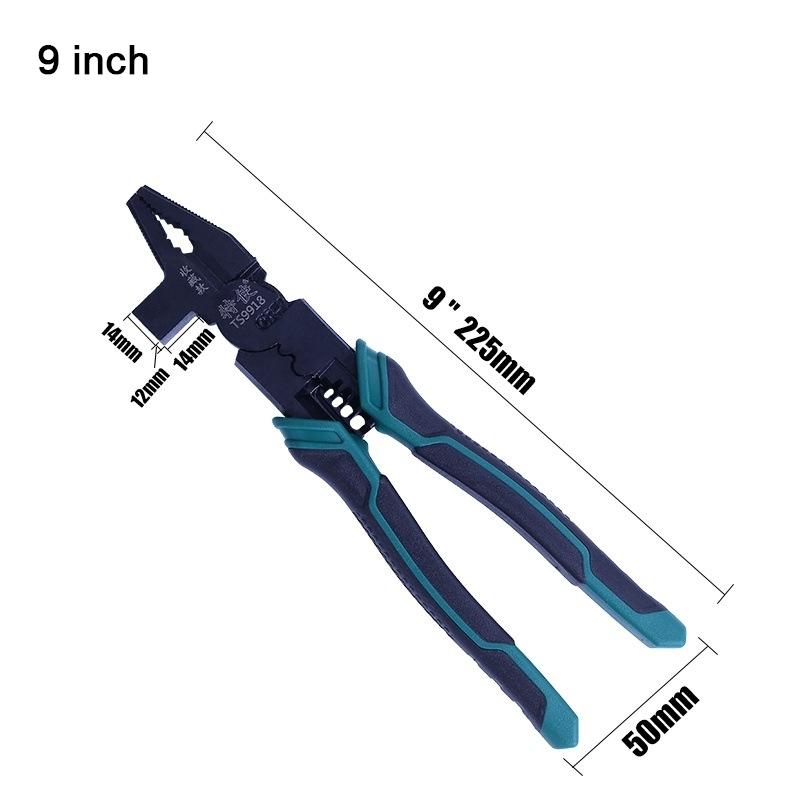 

9-дюймовые кусачки для резки торцов плоскогубцы гвоздодер инструмент с молотковой головкой плотницкий кусачки для проволоки электрик многофункциональные инструменты зелёный