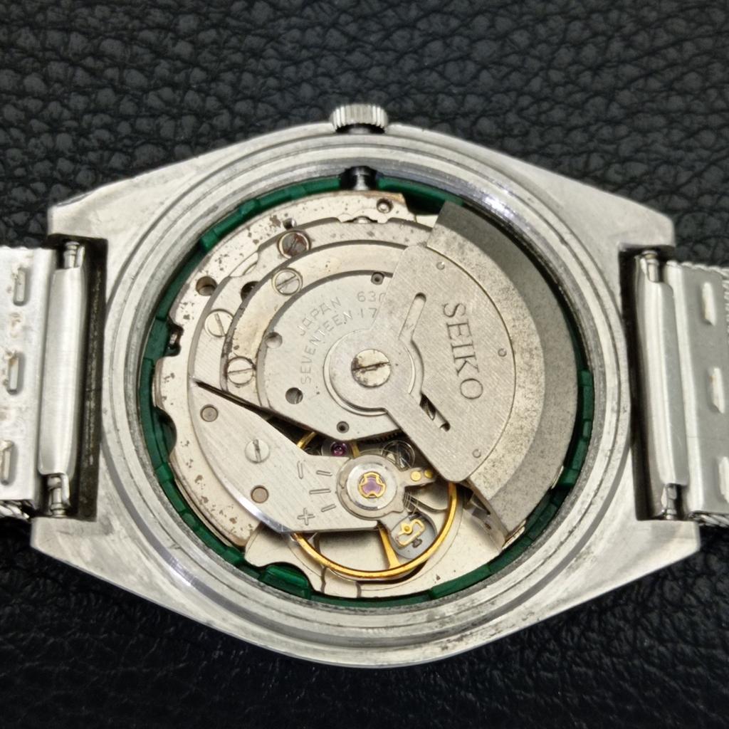 AUTOMATIC VINTAGE SEIKO 5 JAPAN 6309A MENS ARABIC BLACK DIAL WATCH a702659-1 R209-a702659