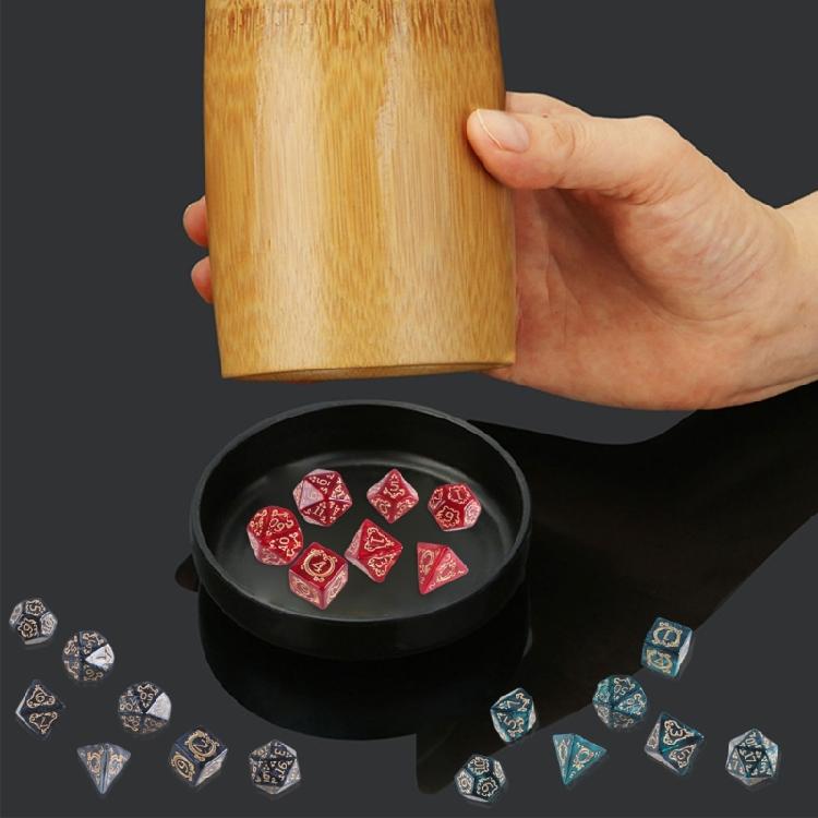 7 szt. Kości wielościenne Wzór Smoka Kości do gry planszowej Wielostronne Kości akrylowe do gry fabularnej Łatwe do odczytania