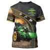 Farm Tractor Graphic T Shirt For Men Truck 3D Printed T-Shirts Casual Round Neck Tops Loose Short Sleeve Oversized Unisex Tees