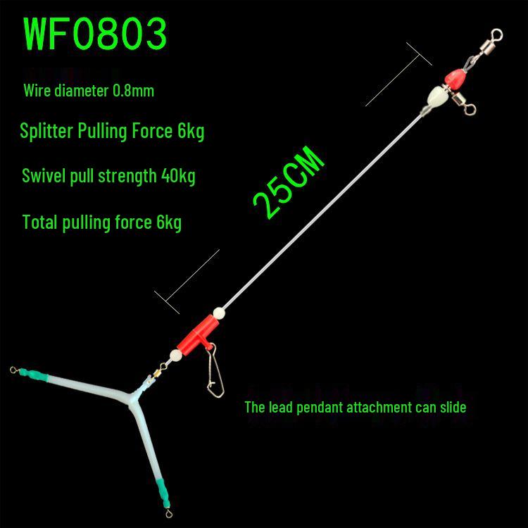 WF Klein-Kopf Meeresangel-Paternoster mit leuchtender Schnur für See, Stausee, Fluss – White Berry & Yellow Croaker Angelzubehör.