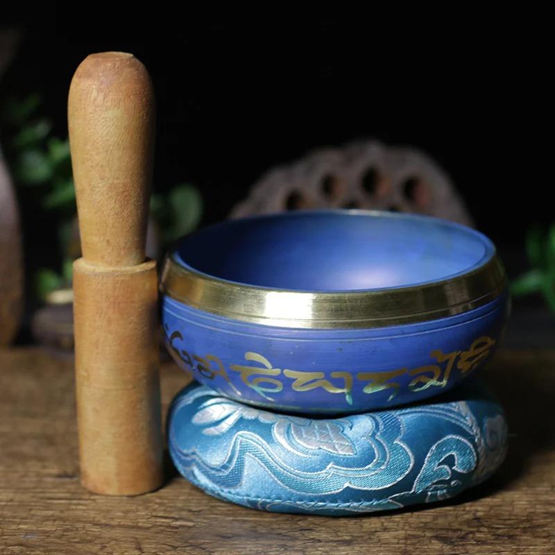 Singing Bowl 9.5cm Brass Percussion Instruments Yoga Meditation Musical Accessorie Sound Healing Percussion Bowl