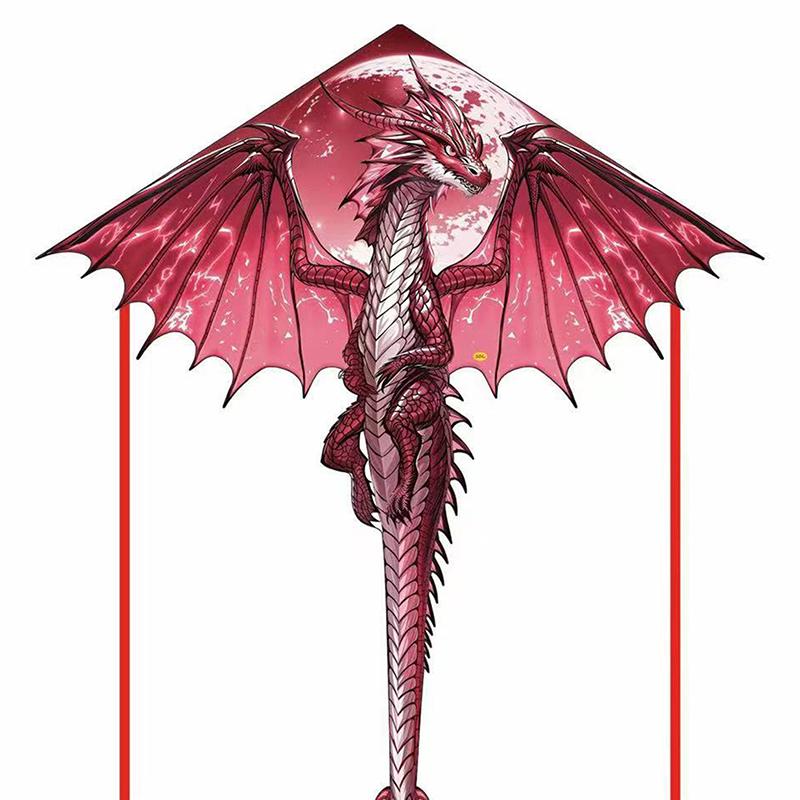 1 sztuka 1,4 m duży latawiec smoka dla dzieci i dorosłych ogromny latawiec pterodaktyla z ogonem łatwy do latania latawce zabawka na zewnątrz