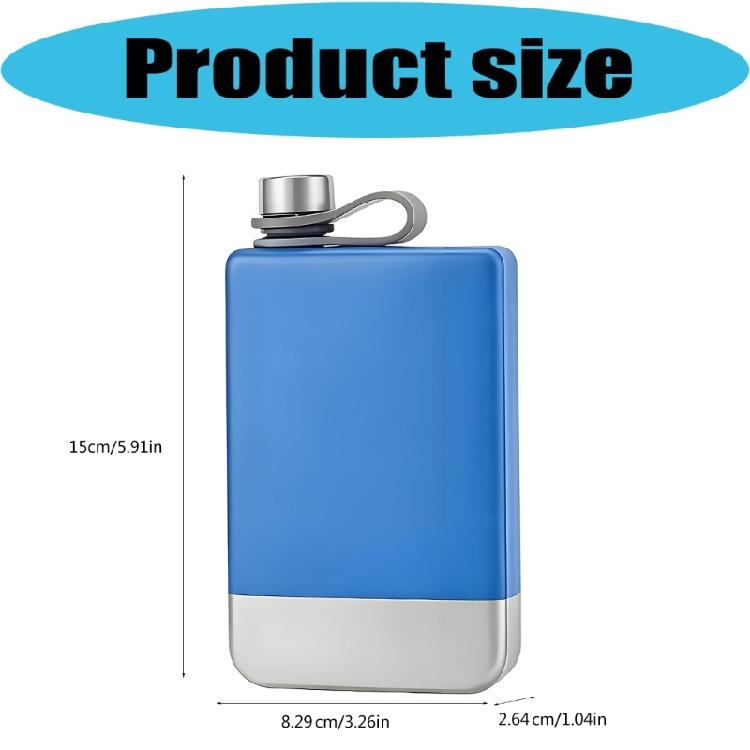 Flachmann für Männer 9OZ Edelstahl Hip Flask Whiskeys Spirituosenflasche mit Schraubverschluss für Outdoor Camping Wandern Vatertag Geschenk