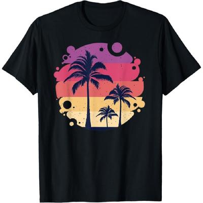 Beach Coconut Trees Sunshine Graphic Casual Summer Men Women T-Shirt