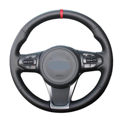 Hand Sewing Auto Car Steering Wheel Cover For KIA Carnival III 2014 - 2021 Volant Wrap Braid On Steering-Wheel Warp