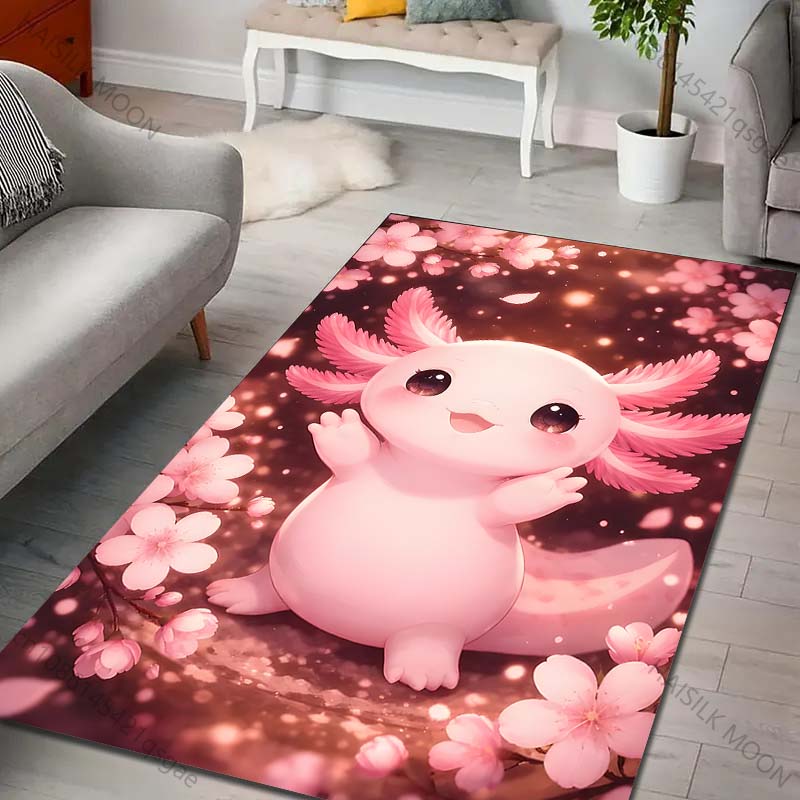 

Multiple sizes Pink cute creature with flowers Print Carpet Rug for Living Room Bedroom Sofa Doormat Home Decor Non-slip Mat 40cm x 60cm