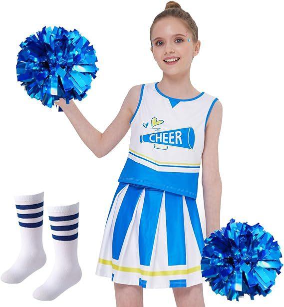 Girls Cheerleading Outfit Set for Football Games and Stage Performances