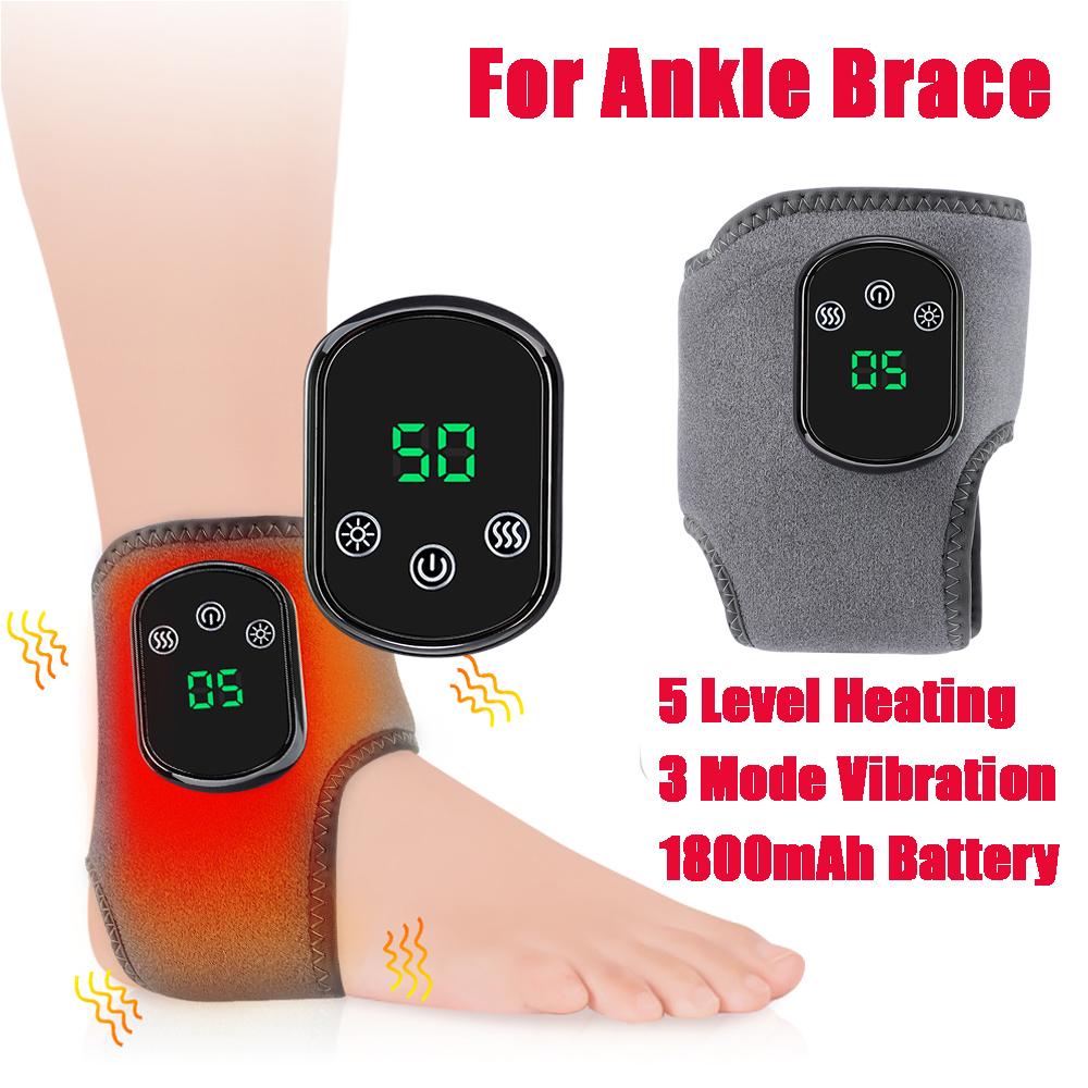 Electric Heating Ankle Massage Belt Hot Compress Vibration Massage Hand Wrist & Foot Ankle Guard Band Carpal Wrap Support Brace