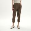 MONPLISSE [Women'S] Voluminous Baggy Fit Pleated Tuck Pants [Beige]