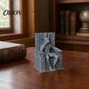 Small Decorative Scarab Anubis Sitting On Throne Statue, Palm-Sized 3D Printed Stone Sculpture Mini Ornament, Ancient Egyptian Style Stable