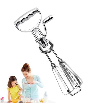 Manual Egg Blender Manual Hand Crank Egg Beaters Blender Stainless Steel Cake Baking Tool For Making Snacks Cakes Bread And