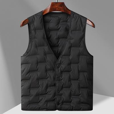Down Vest Men's Autumn and Winter New Outdoor Warm Vest 90 White Duck Down Outer Wear Waistcoat