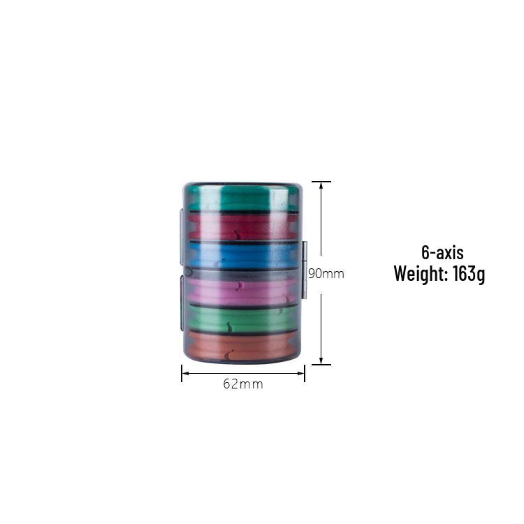 Large Rainbow Silicone Fishing Line Storage Box with Spools - Available In 4, 8, 12, or 16 Spool Sizes