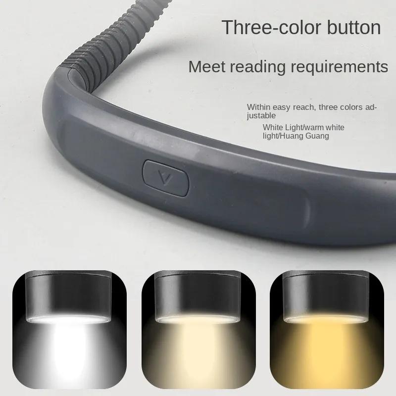 1PC Neck Reading Light Book Light for Reading in Bed Bendable Long Lasting Portable USB Rechargeable Novelty Flexible Book Lighting