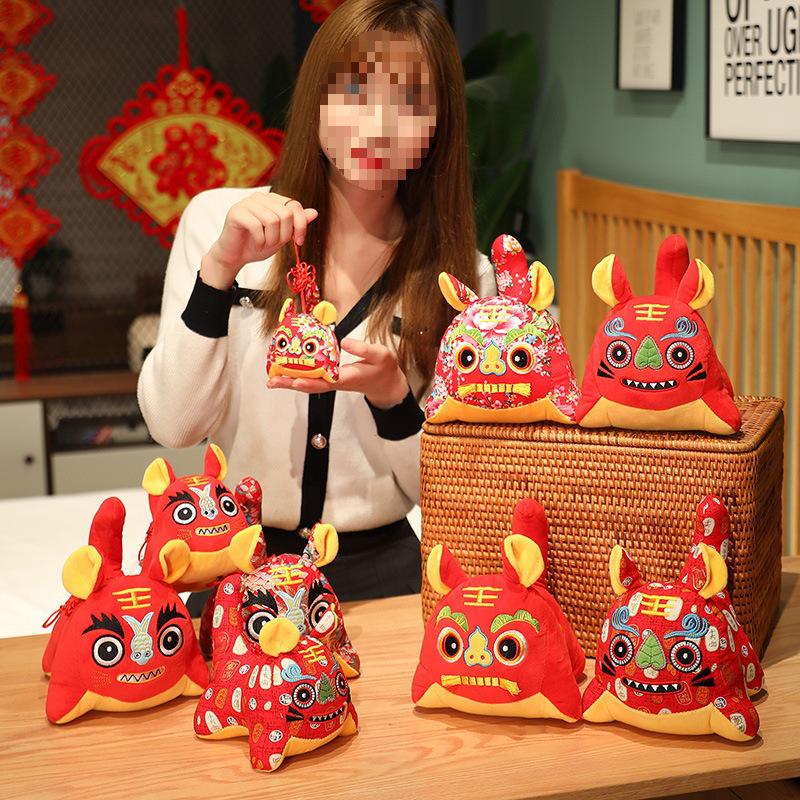 Tiger Zodiac Folk Craft Plush Doll