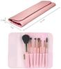 Cute makeup brush set with a dedicated makeup pouch pink 10-piece (7 brushes)