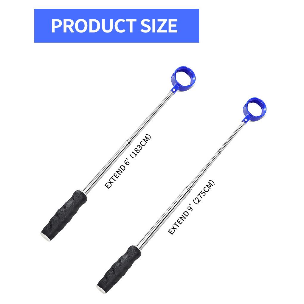 Golfs Ball Retriever Telescopic Balls Picker 6/9 Ft Grabber Scoop Nylon Cup Extendable Training Aids for Water