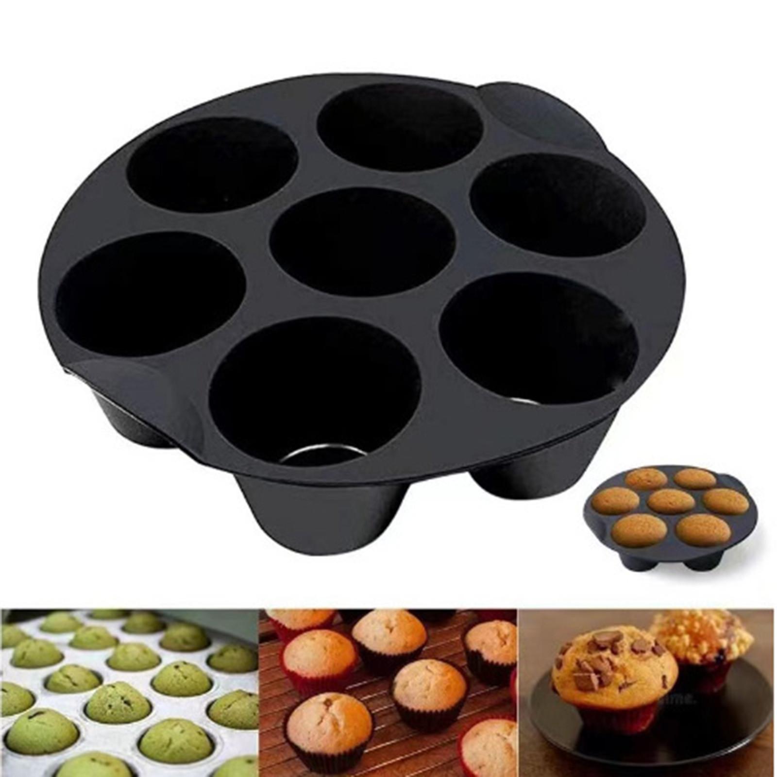 Kitchen Baking Tools Silicone Cupcake Tray Non Stick Cake Mould Baking Pan Tray Household Bakeware Supplies Accessories чёрный