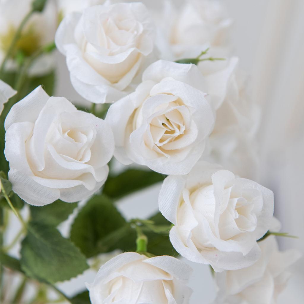 1PC 15 Heads Artificial Flowers Silk Rose Bride Bouquet Wedding Table Party Vase Festival Home Decoration Accessory Fake Flowers