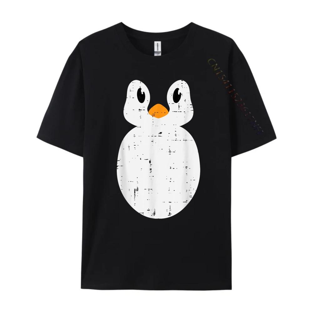 Penguin Face Cute Animal Men Girls Streetwear Men Limited Time Special T Shirt Man Tshirt