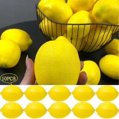 Simulation Lemon Fake Yellow Lemon Fruit Model Photography Props Decoration