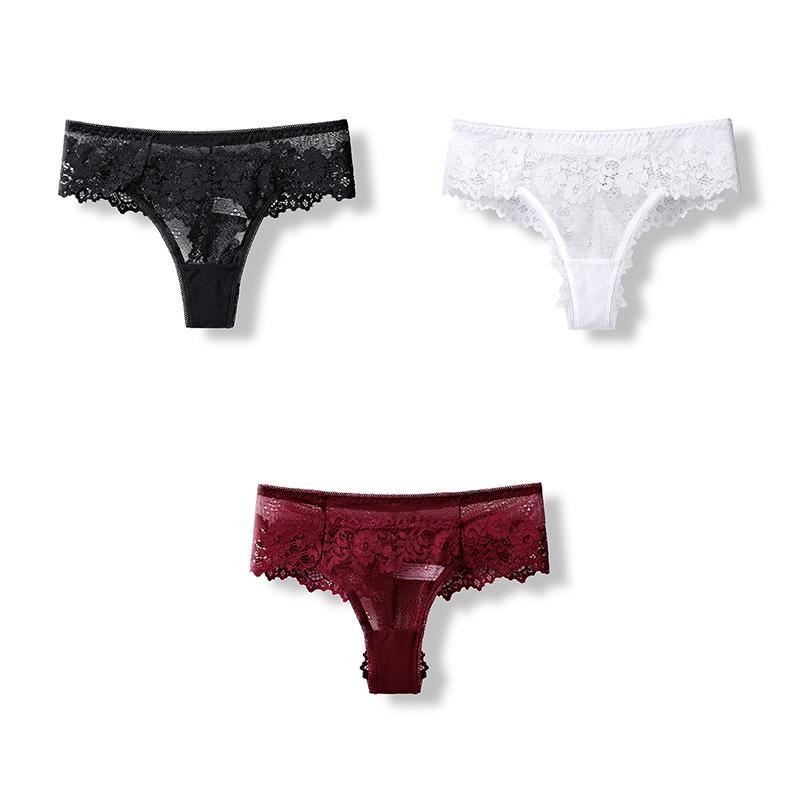 3 Pcs Sexy Panties For Woman Lingerie Lady G-string Lace Female Thongs Underwear Ladies Intimates Free Shipping