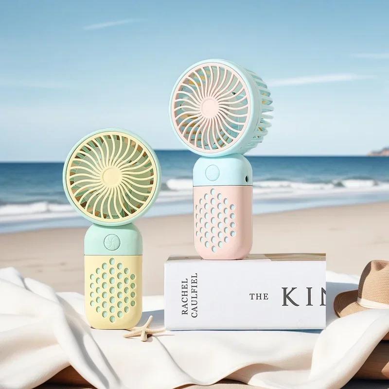 1PCS Handheld Small Fan Cute Mini USB Charging Small Fan Portable Portable Student Dormitory Desktop Small Electric Fan